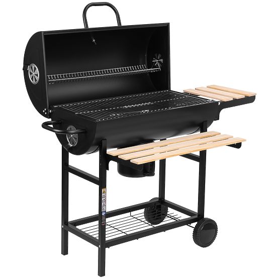 Záhradný uhlový gril 2 rošty popolník BAREL WOOD