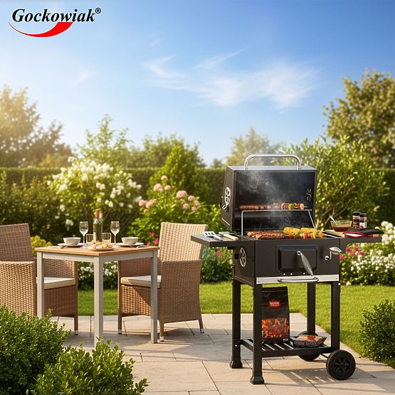 Záhradný uhlový gril s liatinovým roštom FERRO