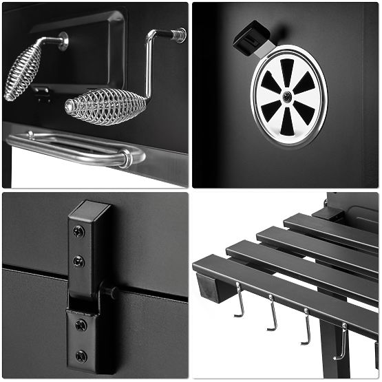 Záhradný uhlový gril VULCAN s liatinovým roštom