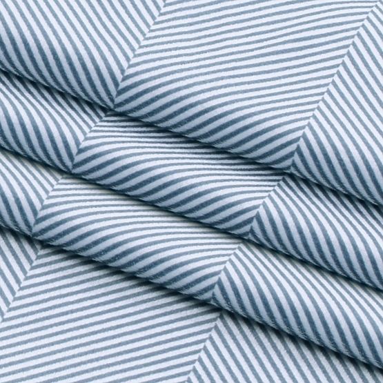 Záves CLEAR farba tmavomodrá tlačený motív boho štýl klasický strieborné kovové priechodky