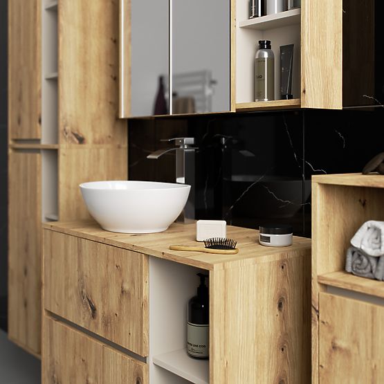 ZÁVESNÁ KÚPEĽŇOVÁ SKRINKA VAMI W35 1D 1W DUB ARTISAN / KAŠMÍR