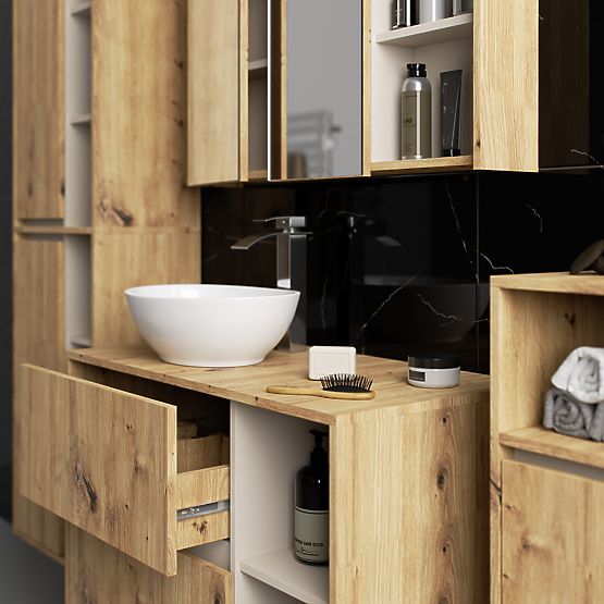 ZÁVESNÁ KÚPEĽŇOVÁ SKRINKA VAMI W35 1D 1W DUB ARTISAN / KAŠMÍR