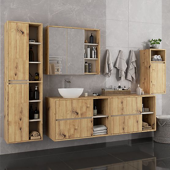 ZÁVESNÁ KÚPEĽŇOVÁ SKRINKA VAMI W35 1D 1W DUB ARTISAN / KAŠMÍR
