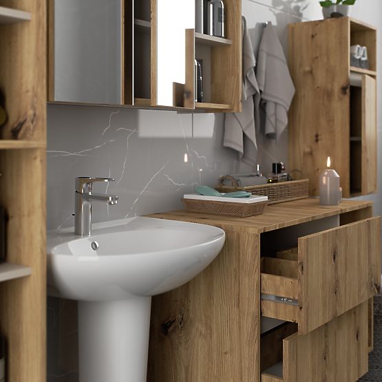 ZÁVESNÁ KÚPEĽŇOVÁ SKRINKA VAMI W35 1D 1W DUB ARTISAN / KAŠMÍR