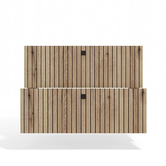 ZÁVESNÁ SKRINKA POD UMÝVADLO TIGO 80 2S DUB EVOKE 2 ZÁSUVKY DRÁŽKOVANÝ ČELNÝ PANEL