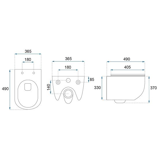 Závesná WC misa Carlo Mini Tornado