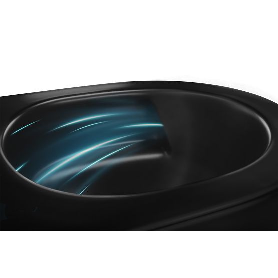 Závesná WC misa Rea Carlo Mini Tornado NF ČIERNA MATNÁ