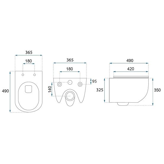 Závesná WC misa Rea Carlo Mini Tornado NF Zlatá Biela