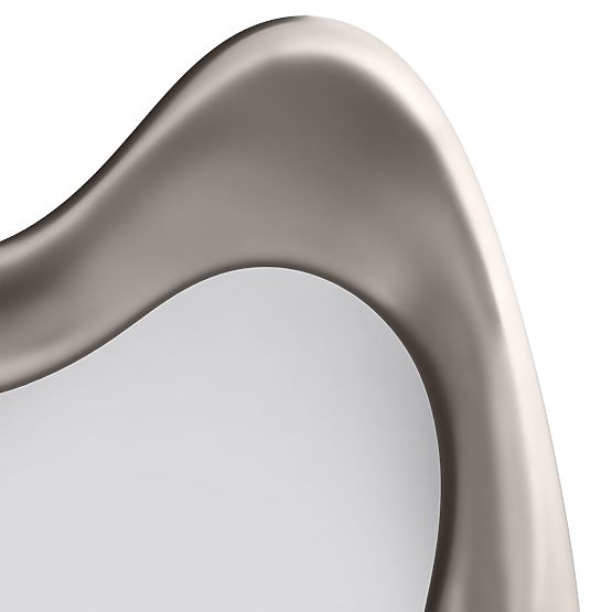 Závesné zrkadlo Leonardo, 60x90 cm, nepravidelný tvar, šedobéžové