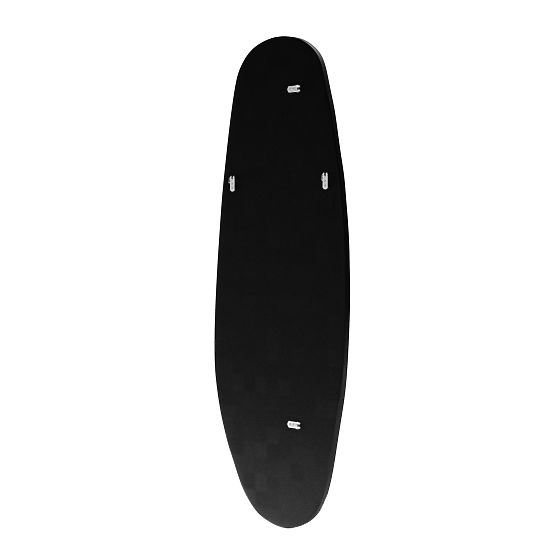 Závesné zrkadlo v čiernom ráme Frivatti, 55x150 cm, nepravidelný tvar