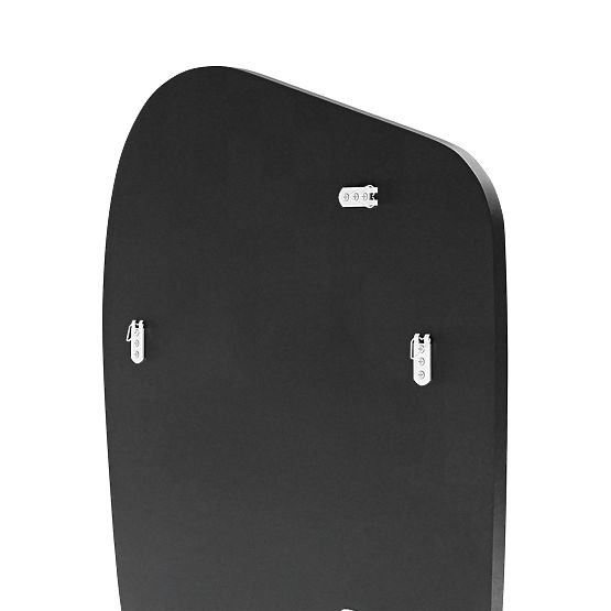 Závesné zrkadlo v čiernom ráme Frivatti, 60x100 cm, nepravidelný tvar