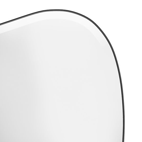 Závesné zrkadlo v čiernom ráme Frivatti, 60x100 cm, nepravidelný tvar