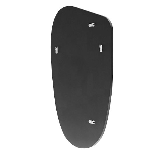 Závesné zrkadlo v čiernom ráme Frivatti, 60x100 cm, nepravidelný tvar