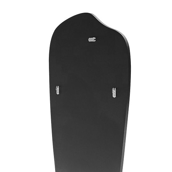 Závesné zrkadlo v čiernom ráme Frivatti, 60x140 cm, nepravidelný tvar