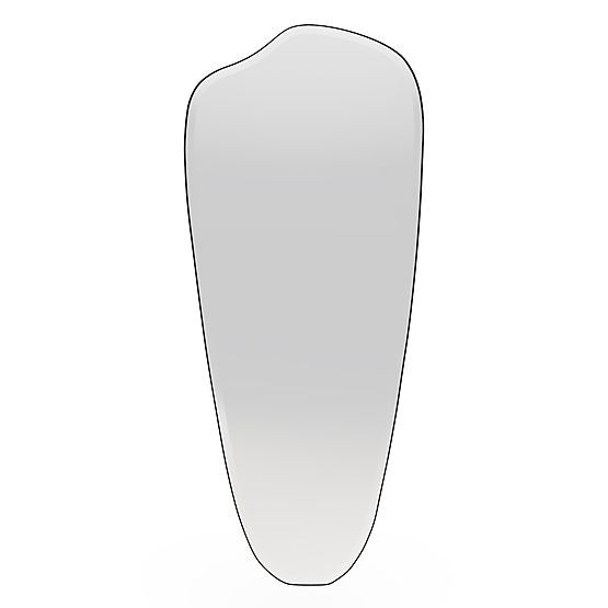 Závesné zrkadlo v čiernom ráme Frivatti, 60x140 cm, nepravidelný tvar