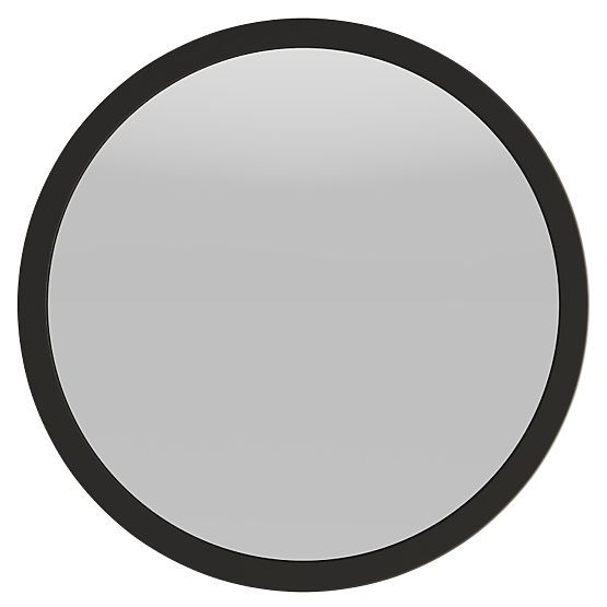 Závesné zrkadlo v drevenom ráme Sesto 60 cm, okrúhle, čierne