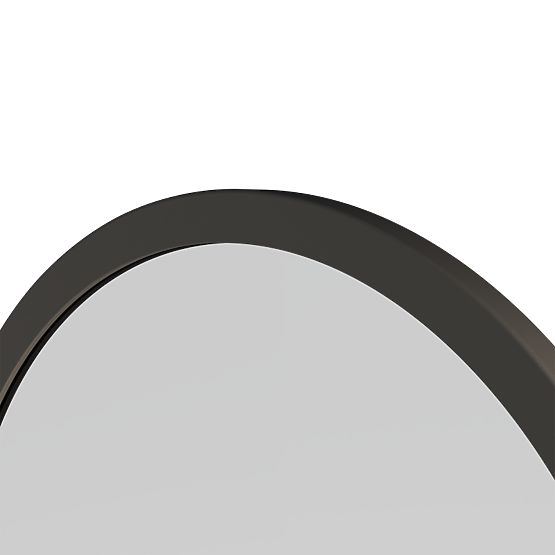 Závesné zrkadlo v drevenom ráme Sesto 60 cm, okrúhle, čierne
