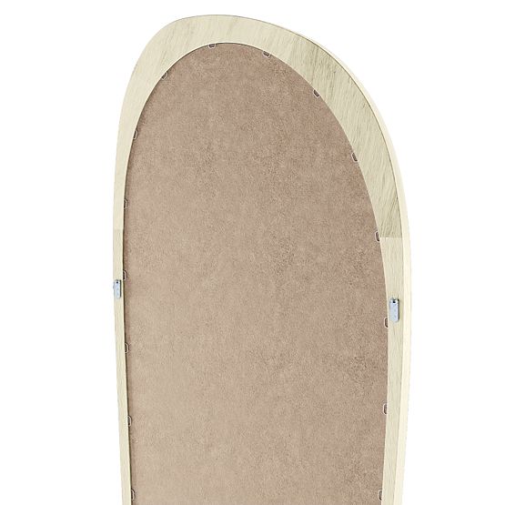 Závesné zrkadlo v drevenom ráme Sogno 60x165 cm, nepravidelný tvar, prírodné