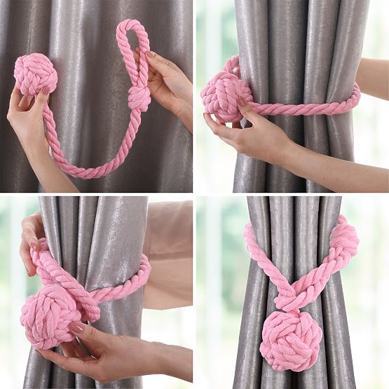 Závesy - doplnky DAUPHIN farba púdrová ružová ameliahome