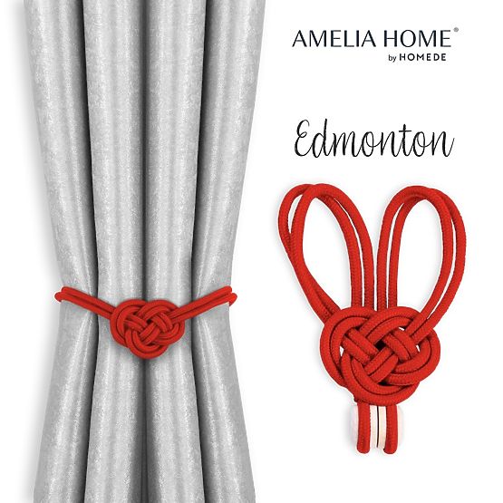 Závesy - doplnky EDMONTON farba červená ameliahome