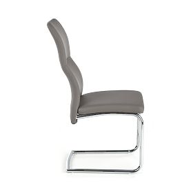 ARCO Chrómovaná kovová stolička / eko koža farba popol (1p=2ks), Halmar