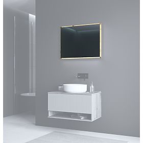 AVIOLA Zrkadlo 80 cm + LED dub artisan