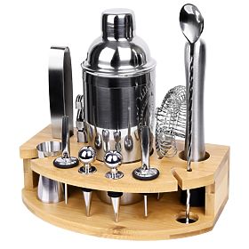 Barmanská sada CHESTER chrómovaná 12 dielov