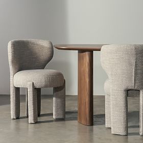 Čalúnená stolička Elaine béžová, oblý tvar, lectus