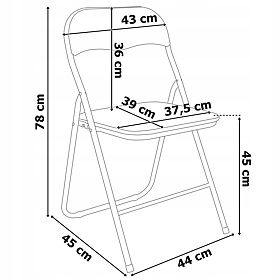 Cateringová sada FETA BLACK 180 cm + 6 stoličiek BASICO