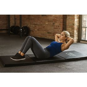 Čierna gymnastická podložka na cvičenie fitness 182x60cm, MODERNHOME