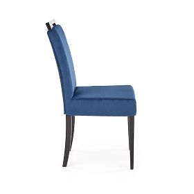 CLARION 2 stoličky čierna / poťah: MONOLITH 77 (tmavomodrá) (1p=2ks)