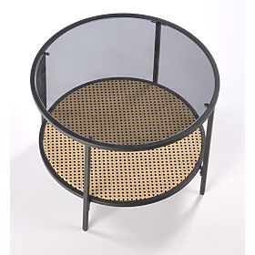 DAKOTA konferenčný stolík dymový / prírodný (1p=1ks), Halmar