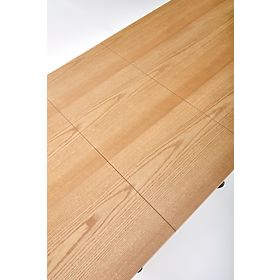 DERRICK rozkladací stôl prírodný dub / čierny (2p=1ks), Halmar