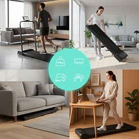 Domáci bežecký pás s elektrickým držiakom walking pad tréningový pod stôl 10 km/h ModernHome