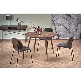 DOMENICO stôl doska - orech, nohy - orech / zlatá (2p=1ks), Halmar