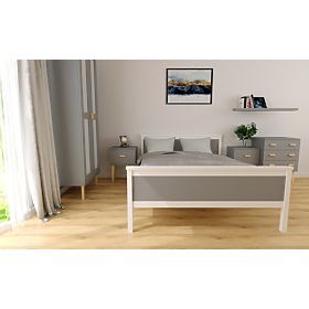 Drevená posteľ Ikar 200 x 120 cm - šedo-biela