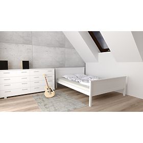 Drevená posteľ Ikar 200 x 90 cm - biela