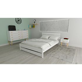 Drevená posteľ Max 200 x 120 cm - biela