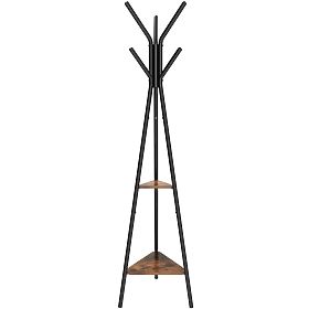 Drevený podlahový stojan na oblečenie LOFT, LEOBERT