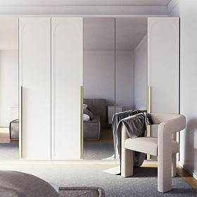 Dvere k skrini Neroli, 45,6 cm, oblúková výplň, biela, ľavá, lectus