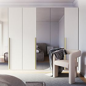 Dvere ku skrini Neroli, 45,6 cm, jednoduché drážky, biela, lectus