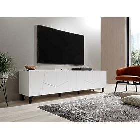 ETNA TV stolík biely mat/biely mat, Halmar