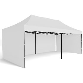 Expresný obchodný pavilón - 3x6 m - biely, Bauerkraft