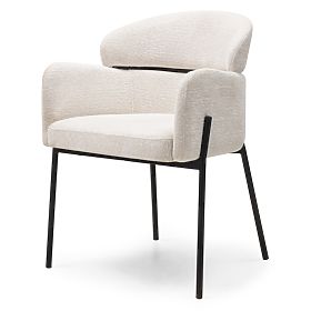 Jedálenská stolička Granda, ecru/čierne nohy, lectus