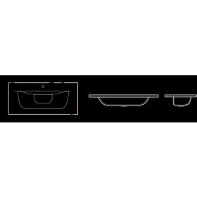 Jednokomorové nábytkové umývadlo 100 cm