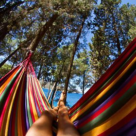 Jednomiestna hojdacia sieť s rozperkou 40cm 400257 Žltá