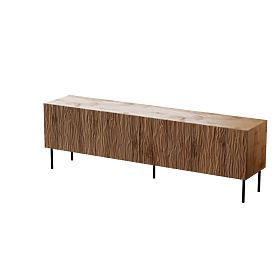 TV stolík JUNGLE dub wotan mat / čierny mat, Halmar
