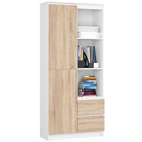 KANCELÁRSKY REGÁL R 80 cm CLP R11 PK BIELY / SONOMA