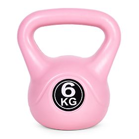 Kettlebell činka 6 kg na cvičenie činka guľa závažie hmotnosť fitness ružová ModernHome