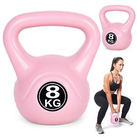 Kettlebell činka 8 kg na cvičenie ružová ModernHome
